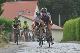 Stage 5: Tayler Wiles (USA, Velocio-SRAM) leading the chase around Gera