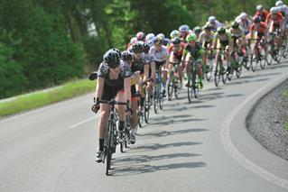 Stage 6: Mieke Kröger (GER, Velocio-SRAM) keeping the speed up around Schleiz