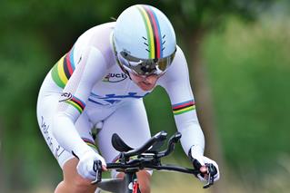 Stage 3 a: Time Trial World Champion winning the time trial, Lisa Brennauer (Velocio-SRAM)